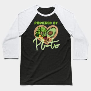 Powered By Plants Vegan Heart Baseball T-Shirt